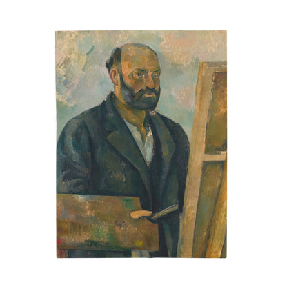 Cézanne, Paul - Portrait of the Artist with a Palette (1890) - Velveteen Plush Blanket