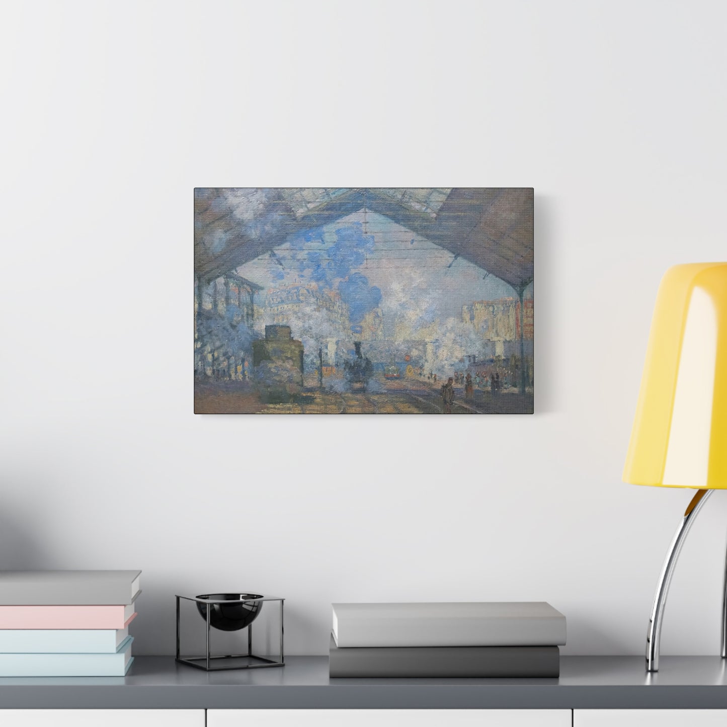 Monet, Claude - Le Gare Saint-Lazare (1877) - Canvas Block, unframed