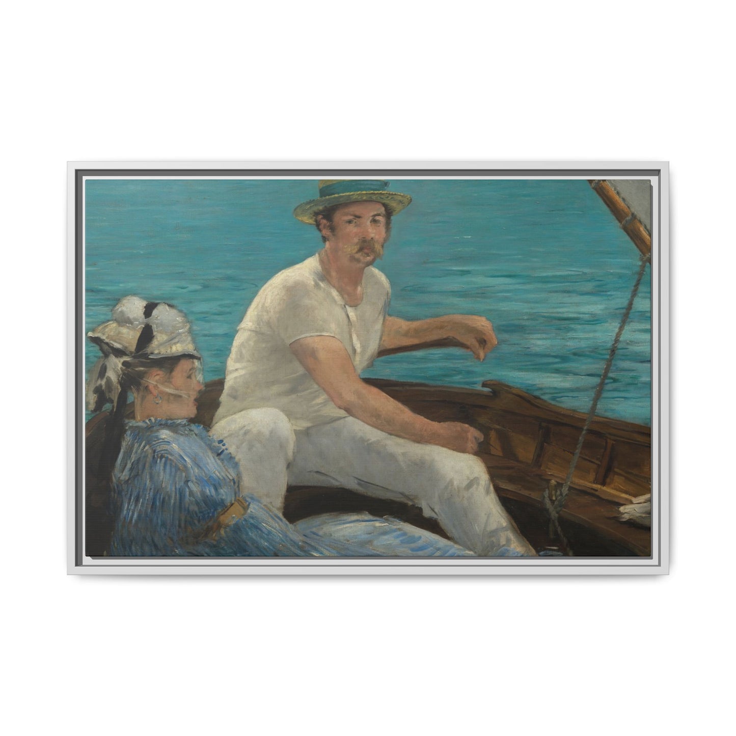 Manet, Édouard - Boating (1874) - Matte Canvas, Framed