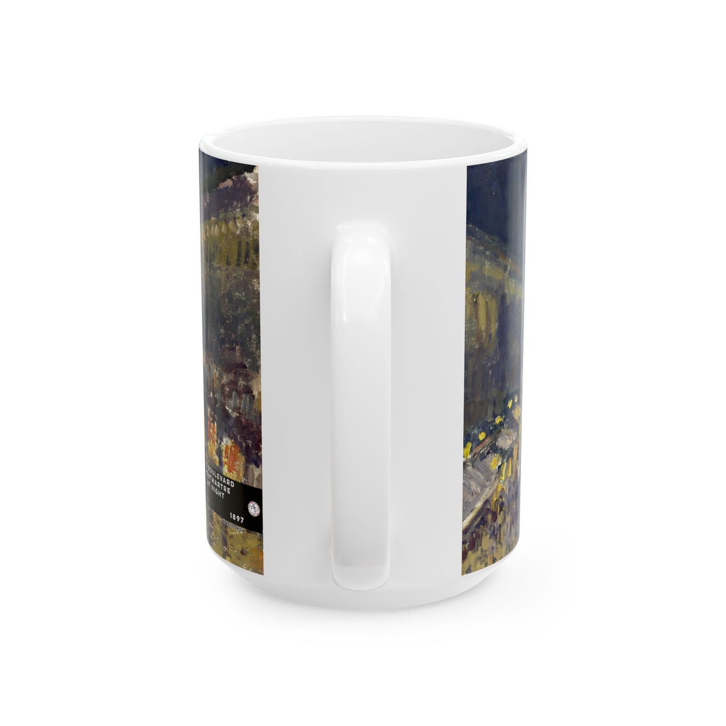 Pissarro, Camille - The Boulevard Montmartre At Night (1897) - Ceramic Mug