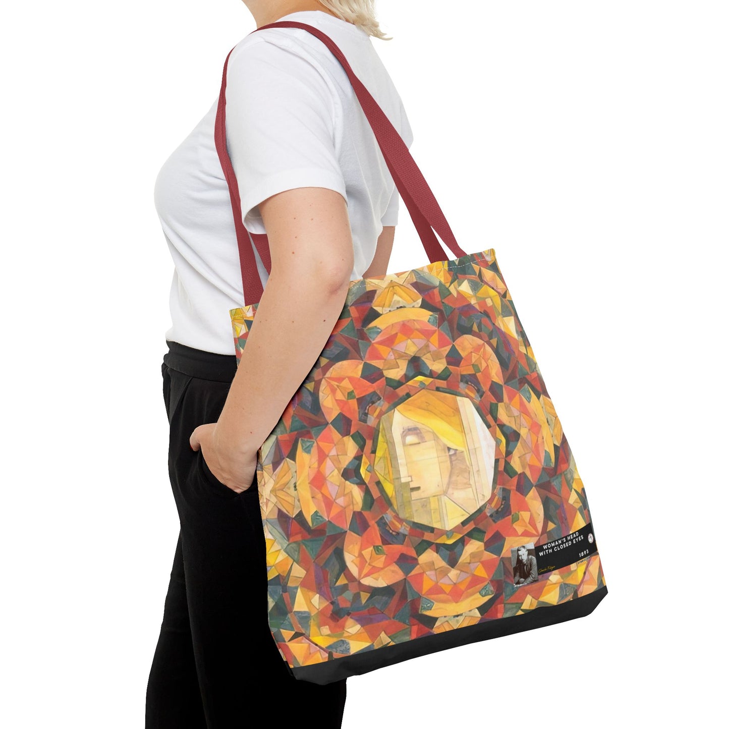 Filiger, Charles - Woman’s Head with Closed Eyes (1893) - Tote Bag