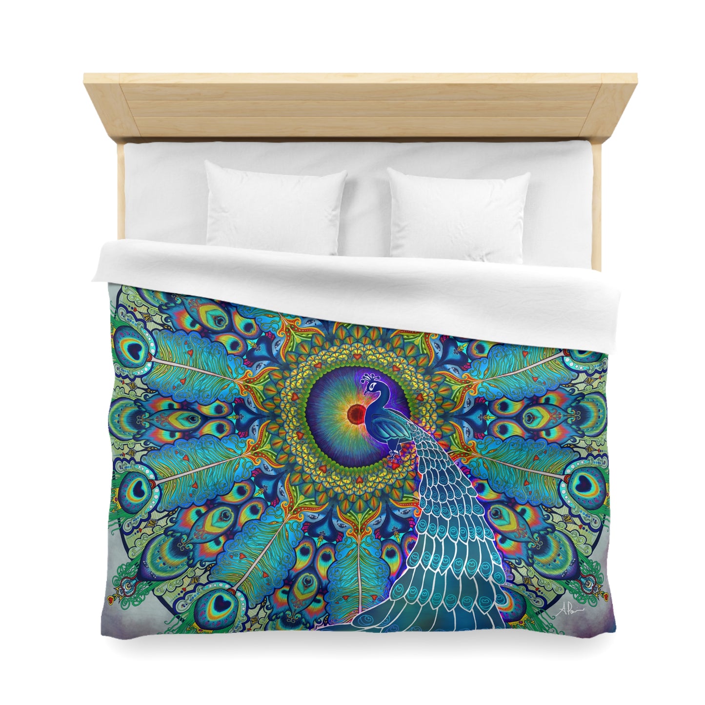 Pacio, Adam - Melek Taus Mandala - Microfiber Duvet Cover