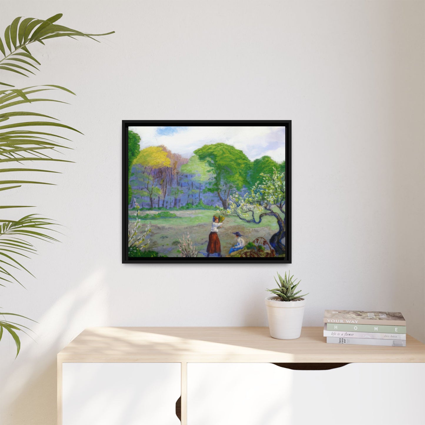 Ranson, Paul - Picking Flowers (1890) - Matte Canvas, Framed