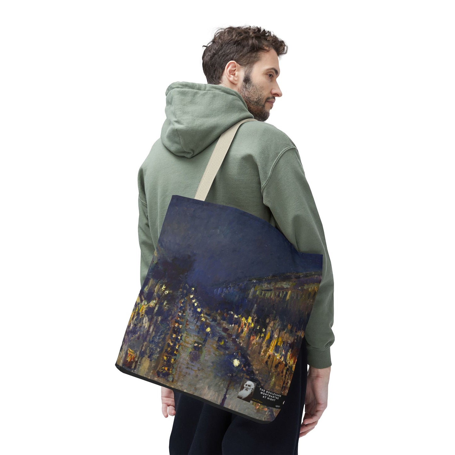 Pissarro, Camille - The Boulevard Montmartre At Night (1897) - Tote Bag