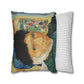 Van Gogh, Vincent - Self Portrait with Bandaged Ear (1889) - Suede Square Pillowcase