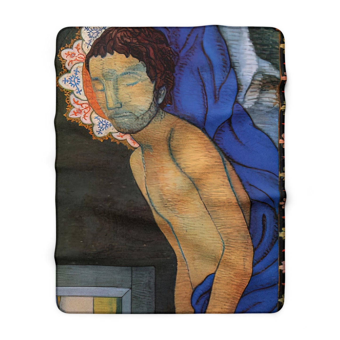 Filiger, Charles - The Recumbent Christ (1895) - Sherpa Fleece Blanket