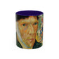 Van Gogh, Vincent - Self Portrait with Bandaged Ear (1889) - Colorful Accent Mugs