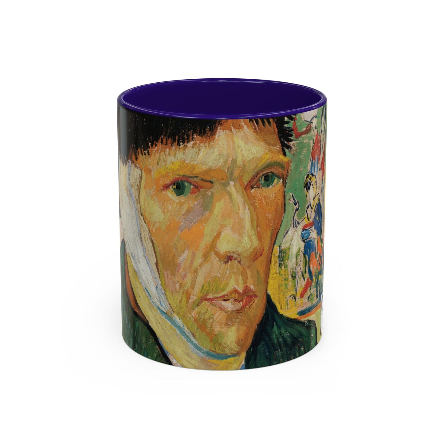 Van Gogh, Vincent - Self Portrait with Bandaged Ear (1889) - Colorful Accent Mugs