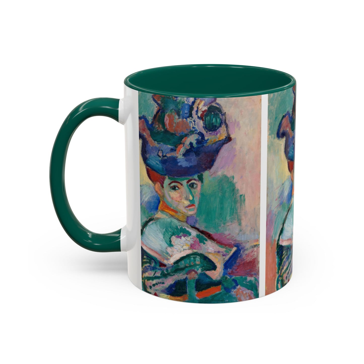 Matisse, Henri - Woman with a Hat (1905) - Colorful Accent Mugs