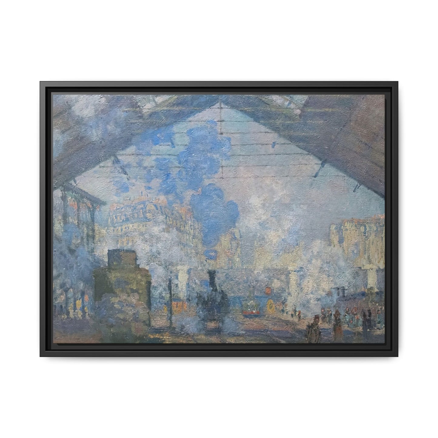 Monet, Claude - Le Gare Saint-Lazare (1877) - Matte Canvas, Framed