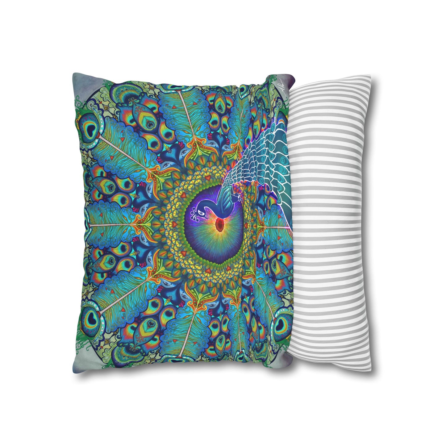 Pacio, Adam - Melek Taus Mandala - Suede Square Pillowcase
