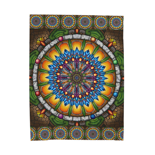 Pacio, Adam - Emerald Arrows Mandal - Velveteen Plush Blanket