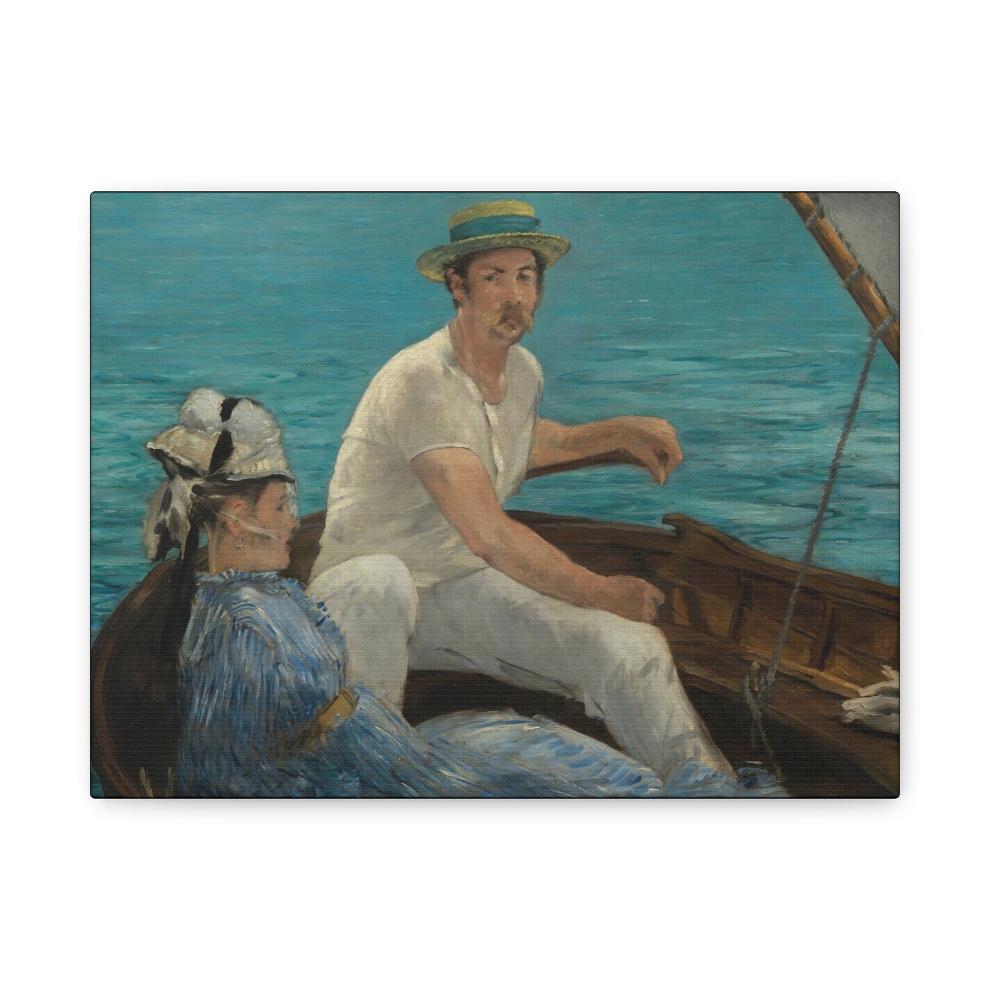 Manet, Édouard - Boating (1874) - Canvas Block, unframed