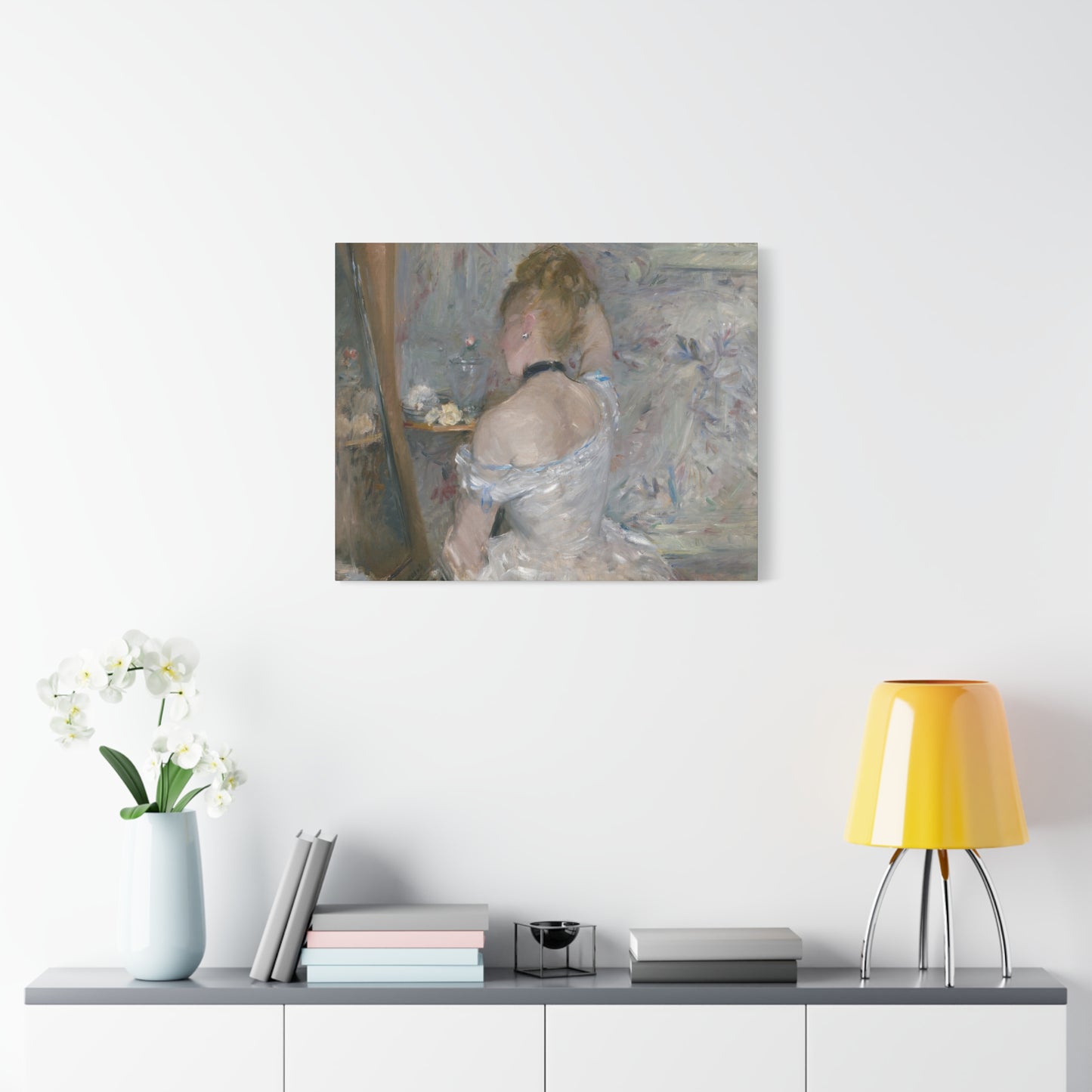 Morisot, Berthe - Woman at Her Toilette (1880) - Canvas Block, unframed
