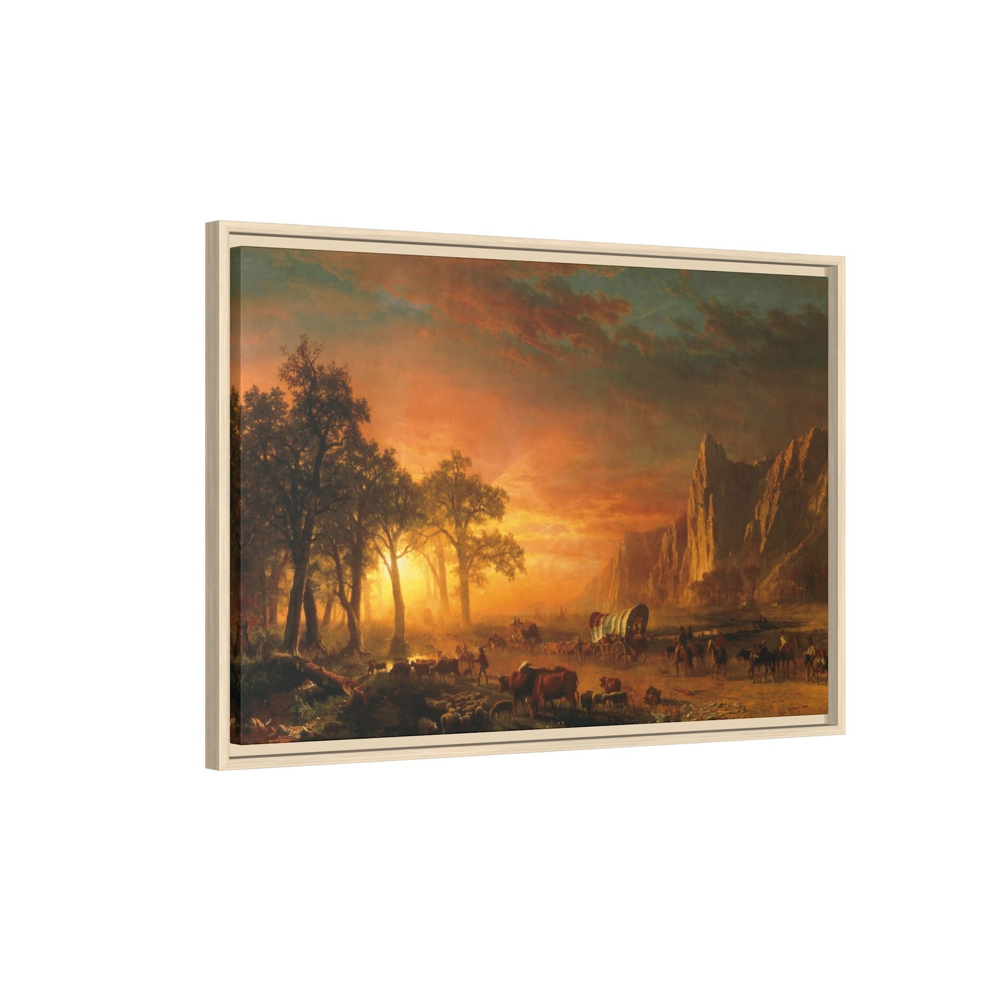 Bierstadt, Albert - Emigrants Crossing the Plains (1867) - Matte Canvas, Framed