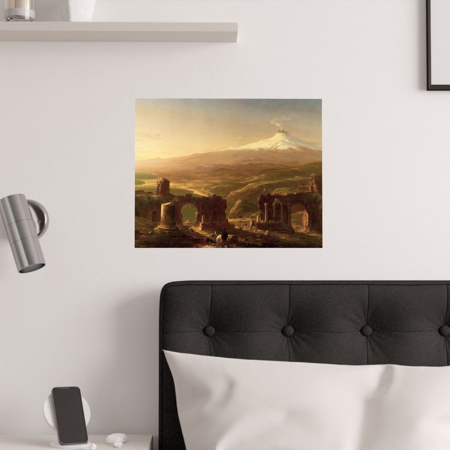 Cole. Thomas - Mount Etna from Taormina (1843) - Satin Posters