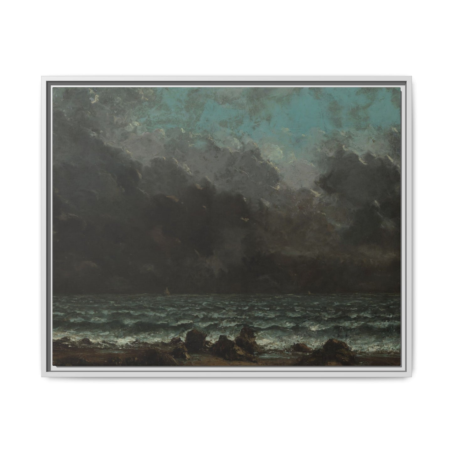 Courbet, Gustave - The Sea (1865) - Matte Canvas, Framed