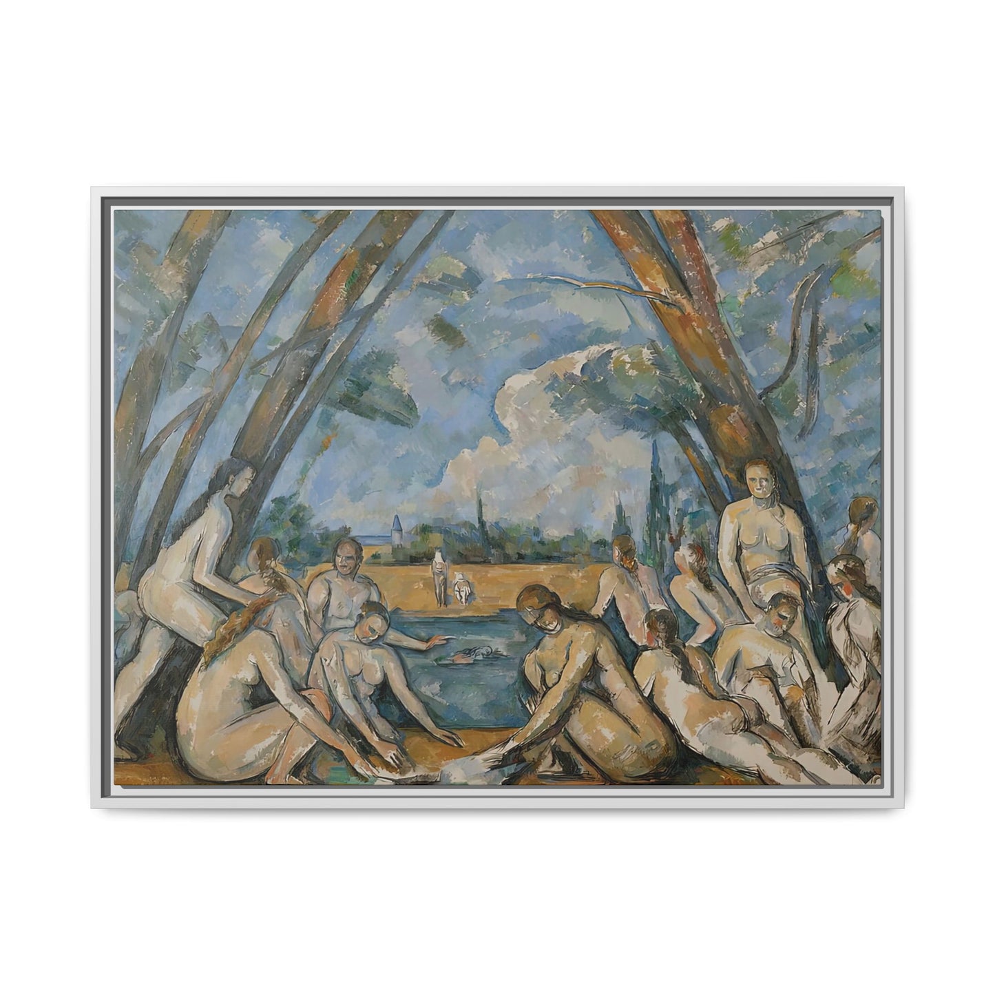 Cézanne, Paul - The Large Bathers (1906) - Matte Canvas, Framed