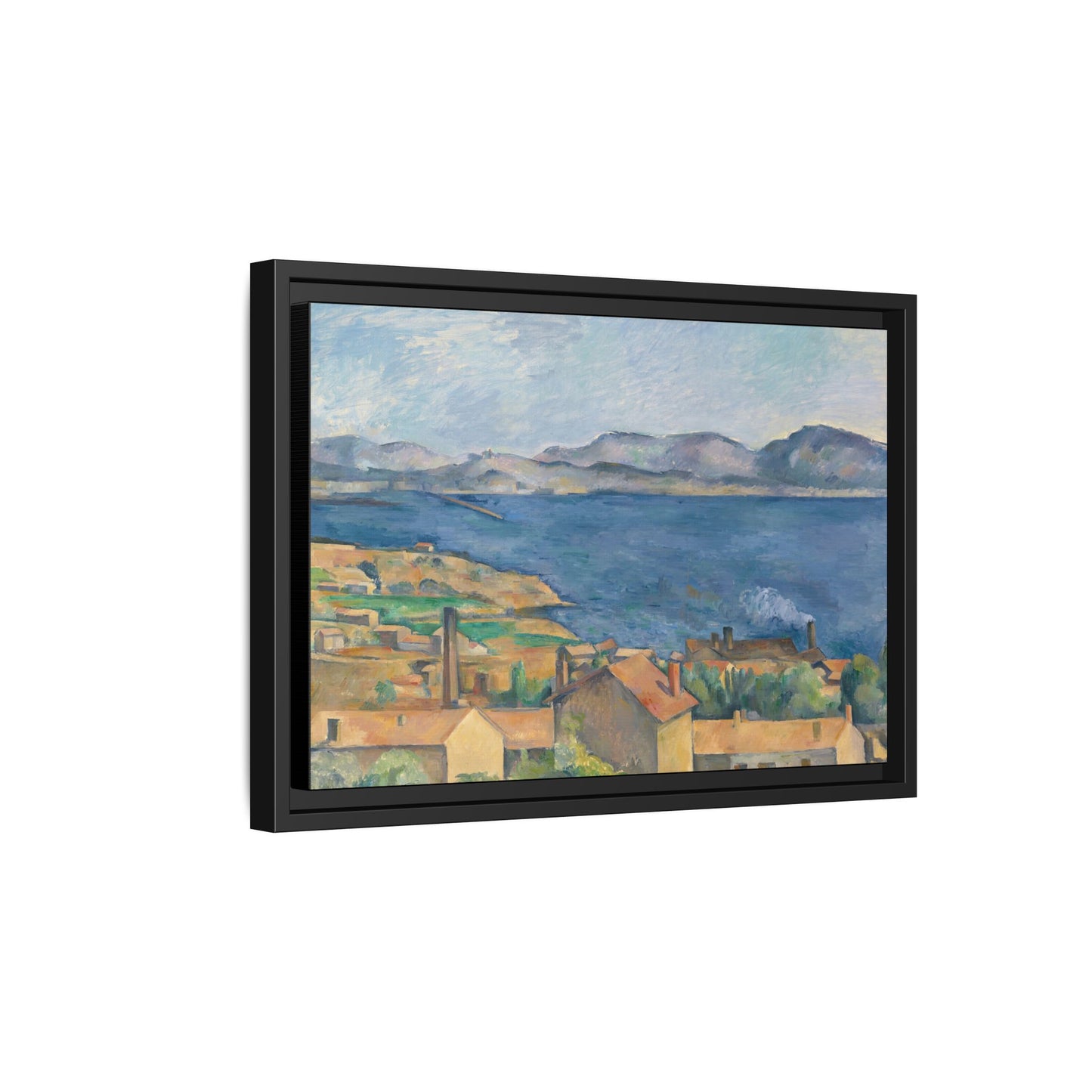 Cézanne, Paul - The Bay of Marseille, Seen from L'Estaque (1885) - Matte Canvas, Framed