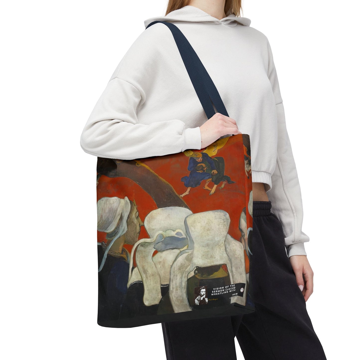 Gauguin, Paul - Vision of the Sermon (Jacob Wrestling with the Angel) (1888) - Tote Bag