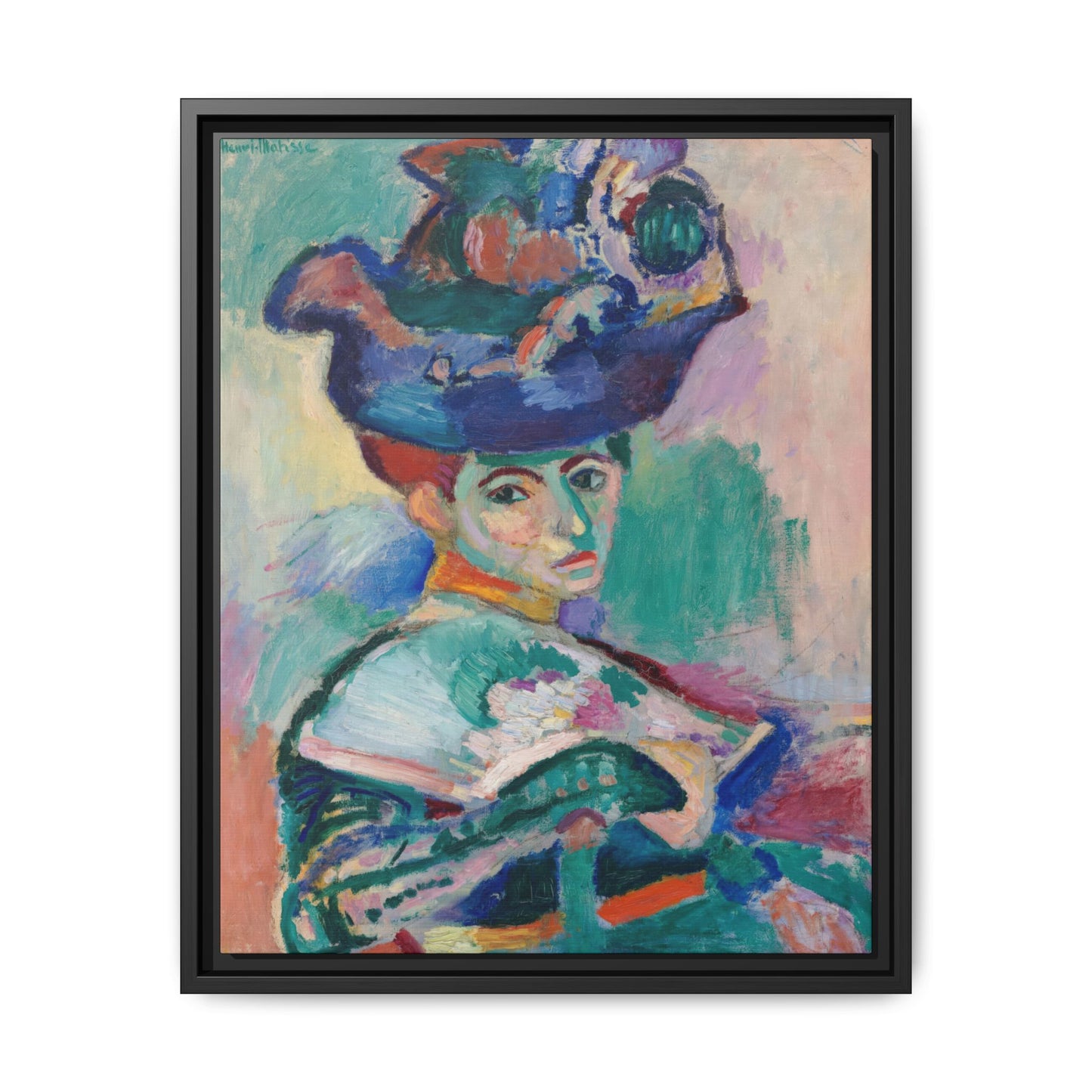 Matisse, Henri - Woman with a Hat (1905) - Matte Canvas, Framed
