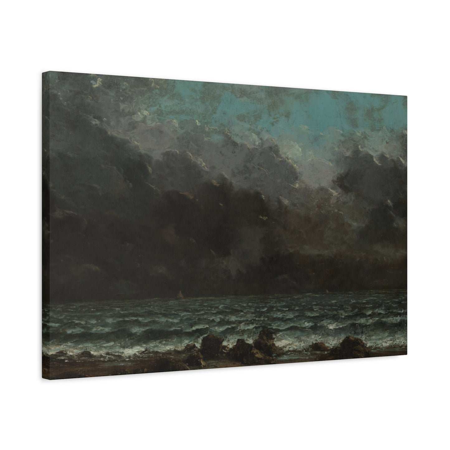Courbet, Gustave - The Sea (1865) - Canvas Block, unframed