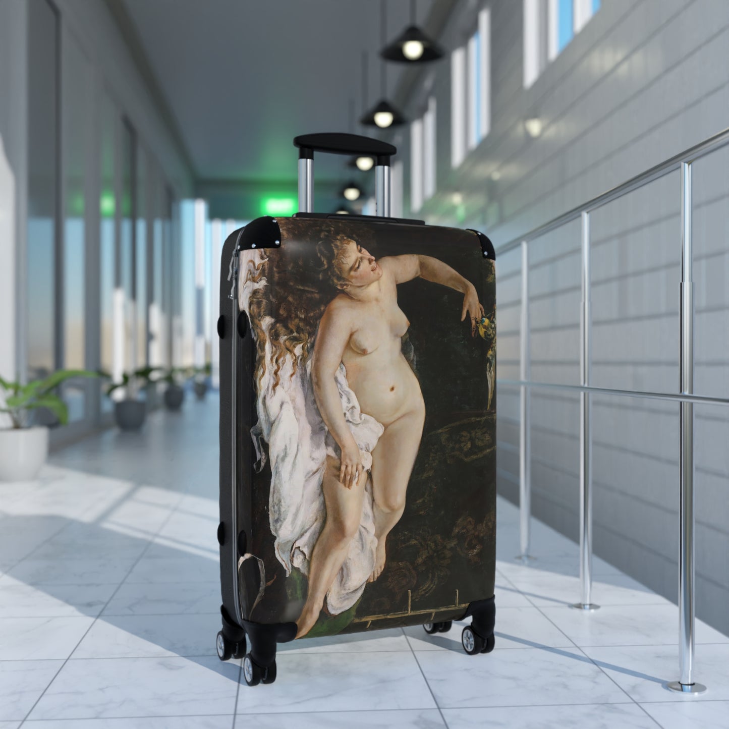 Courbet, Gustave - Woman with a Parrot (1866) - Suitcase