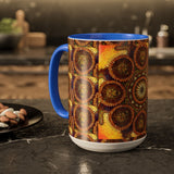 Lion Summer Mandala - Colorful Accent Mugs