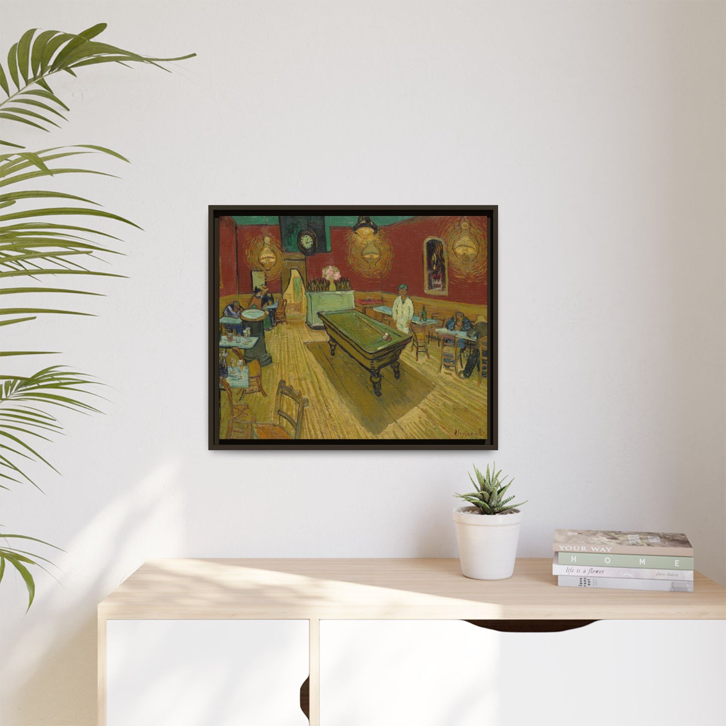 Van Gogh, Vincent - The Night Cafe (1888) - Matte Canvas, Framed