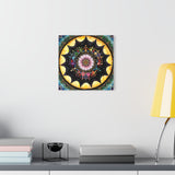 Obsidian Grandmothers Mandala - Acrylic Block