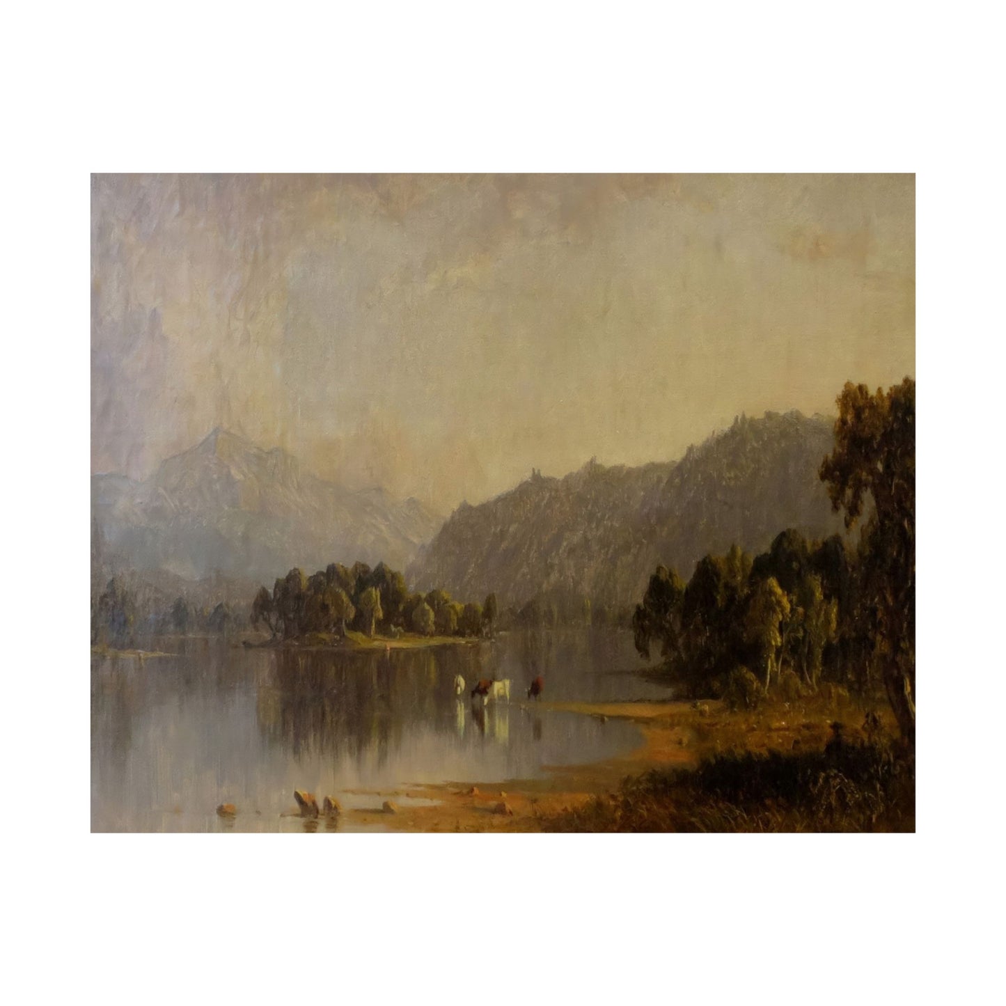 Gifford, Sanford Robinson - Mount Washington from the Saco  (1858) - Satin Posters