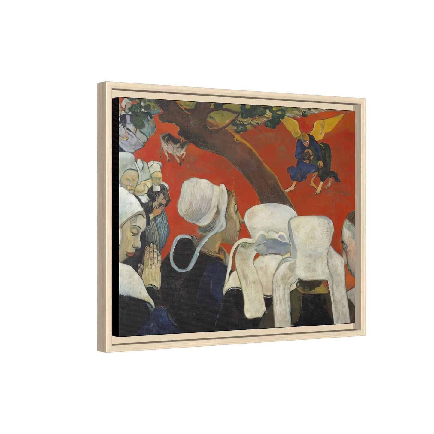 Gauguin, Paul - Vision of the Sermon (Jacob Wrestling with the Angel) (1888) - Matte Canvas, Framed