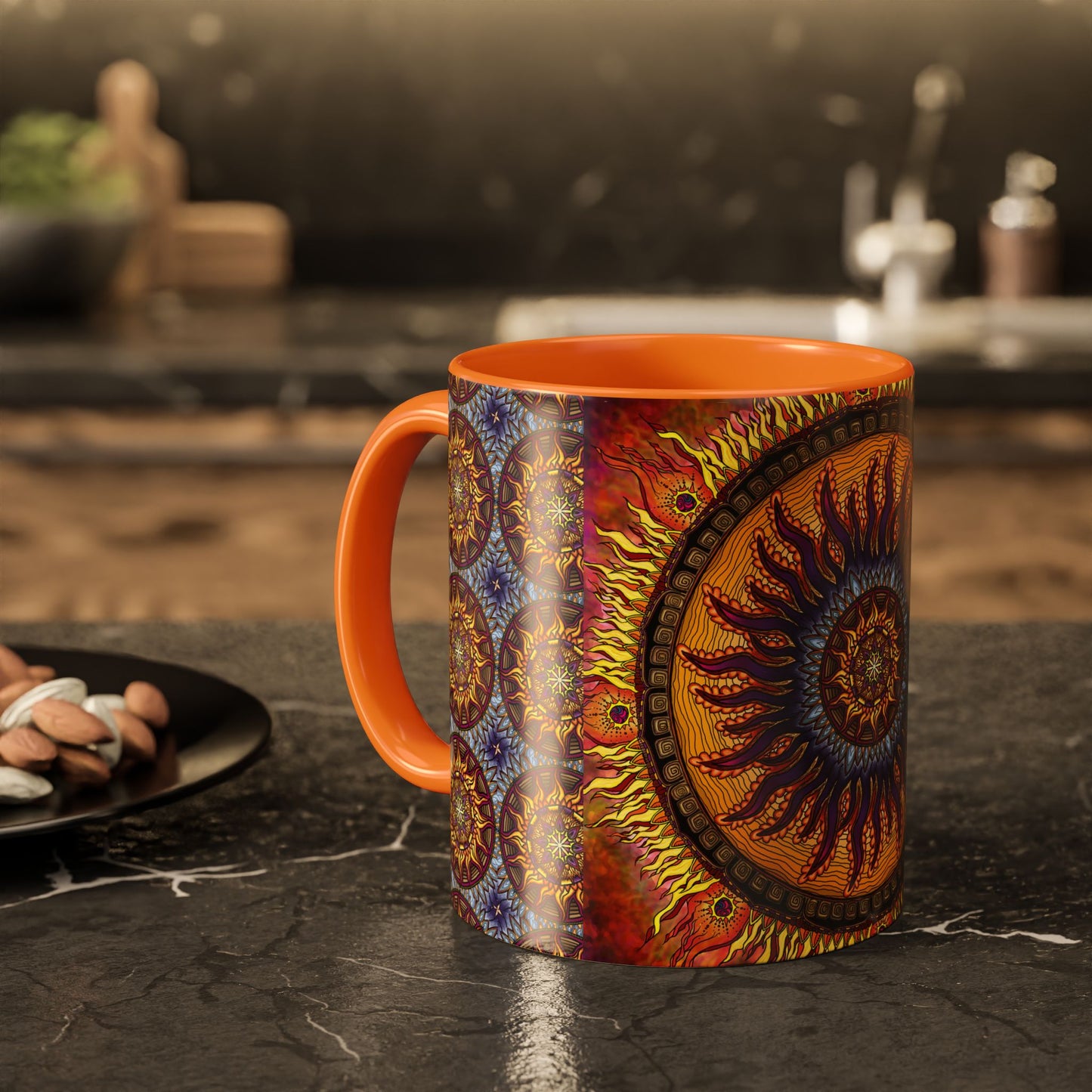 Pacio, Adam - Solar Disc Mandala - Colorful Accent Mugs