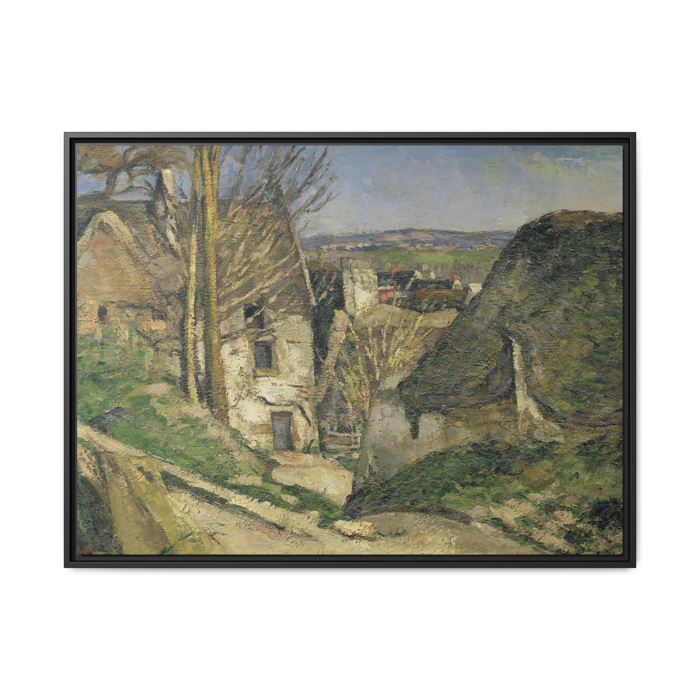 Cézanne, Paul - The House of the Hanged Man, Auvers-sur-Oise (1874) - Matte Canvas, Framed