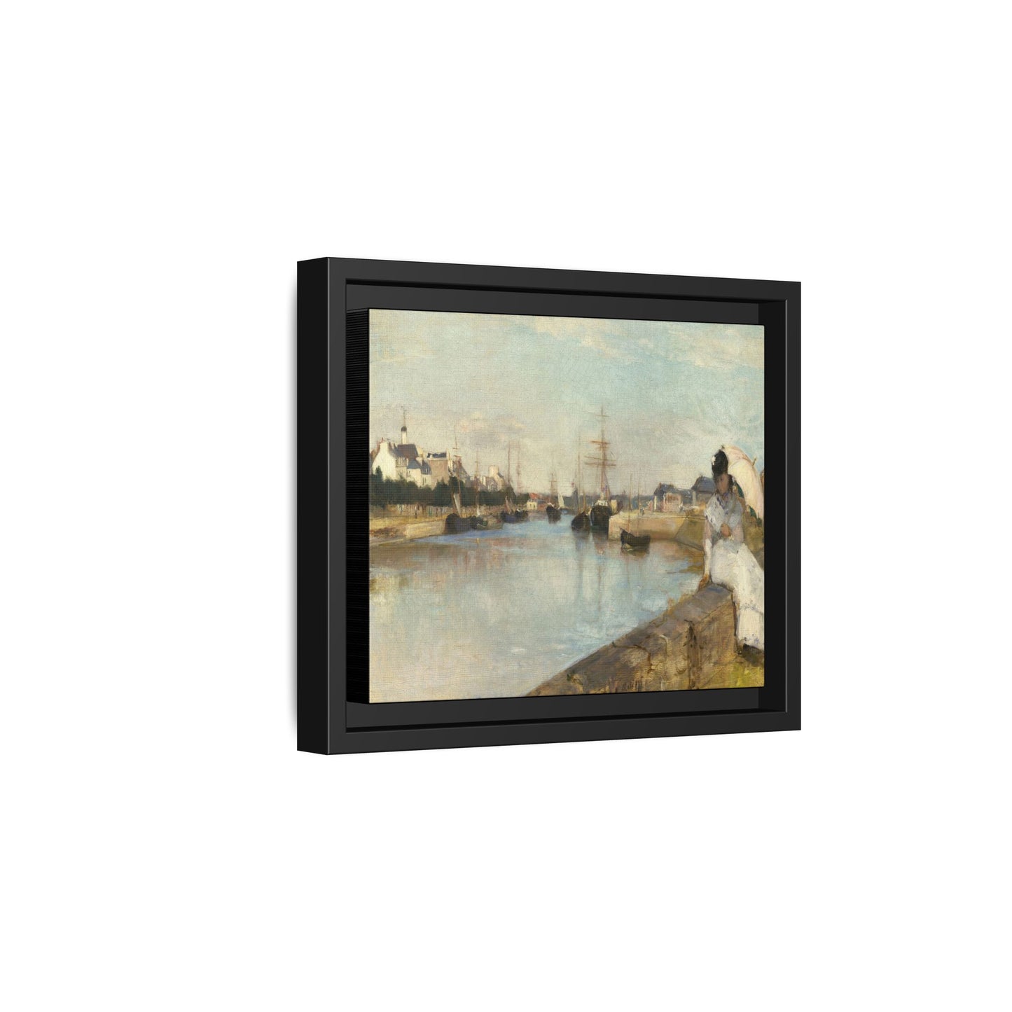 Morisot, Berthe - The Harbor at Lorient (1869) - Matte Canvas, Framed