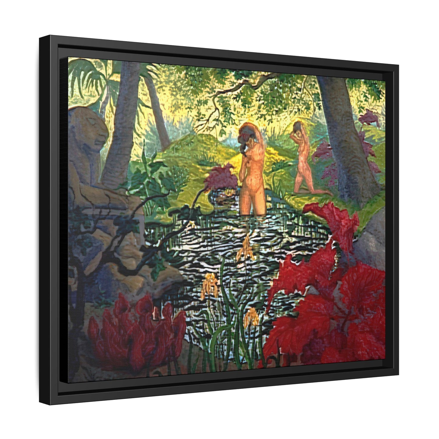 Ranson, Paul - The Lotus Bather (1906) - Matte Canvas, Framed