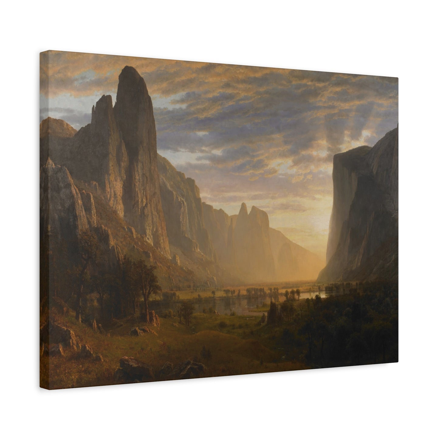 Bierstadt, Albert - Looking Down Yosemite Valley (1865) - Canvas Block, unframed