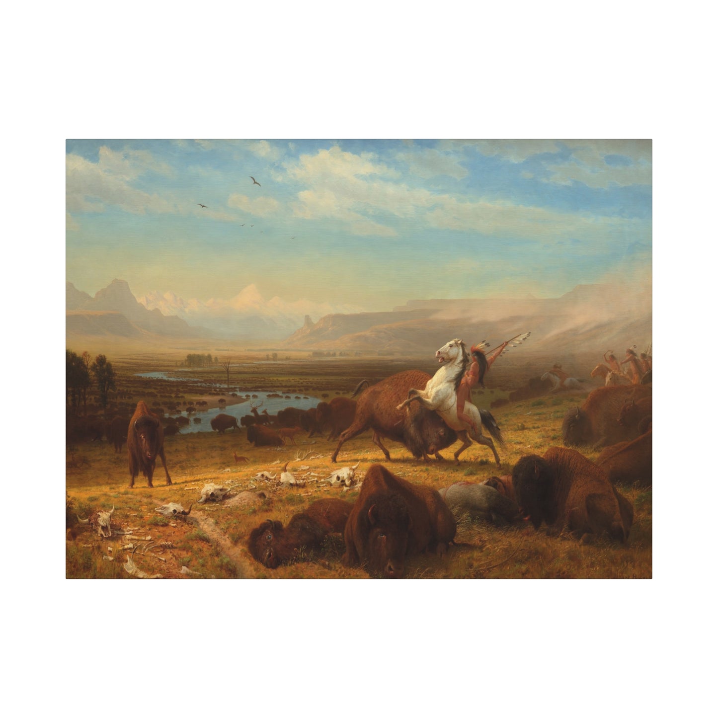 Bierstadt, Albert - The Last of the Buffalo  (1888) - Canvas Block, unframed