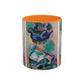 Matisse, Henri - Woman with a Hat (1905) - Colorful Accent Mugs