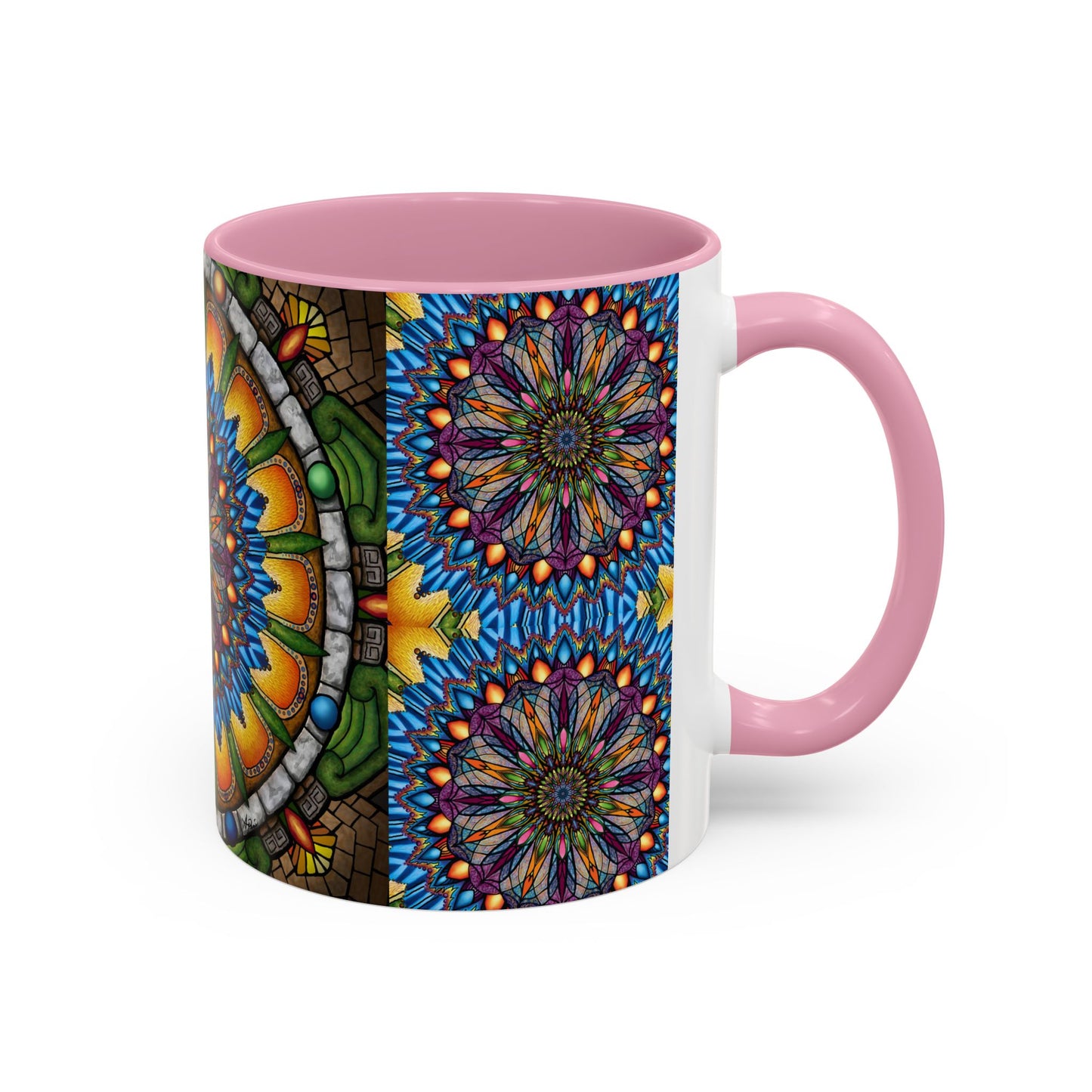 Pacio, Adam - Emerald Arrows Mandala - Colorful Accent Mugs