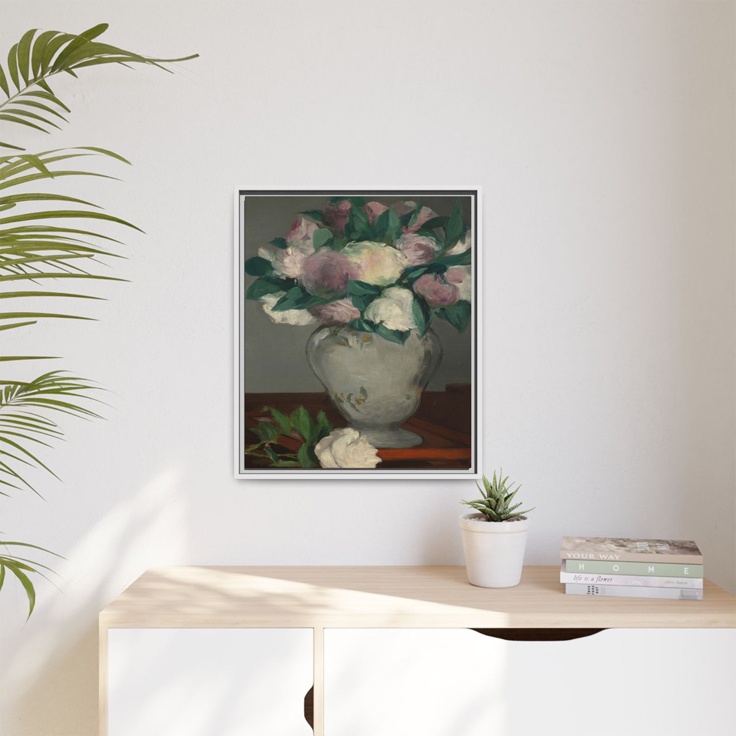 Manet, Édouard - Peonies (1864) - Matte Canvas, Framed