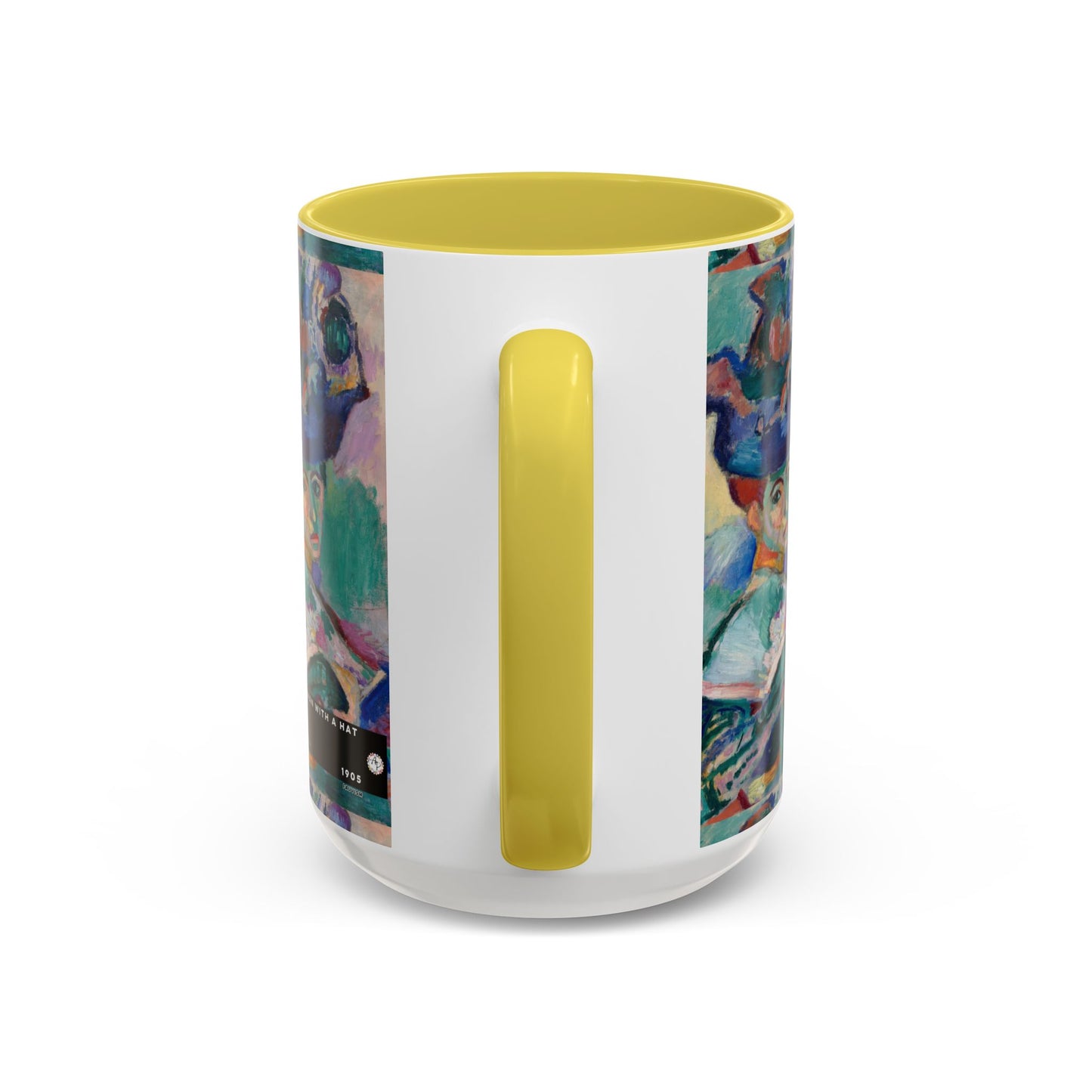 Matisse, Henri - Woman with a Hat (1905) - Colorful Accent Mugs