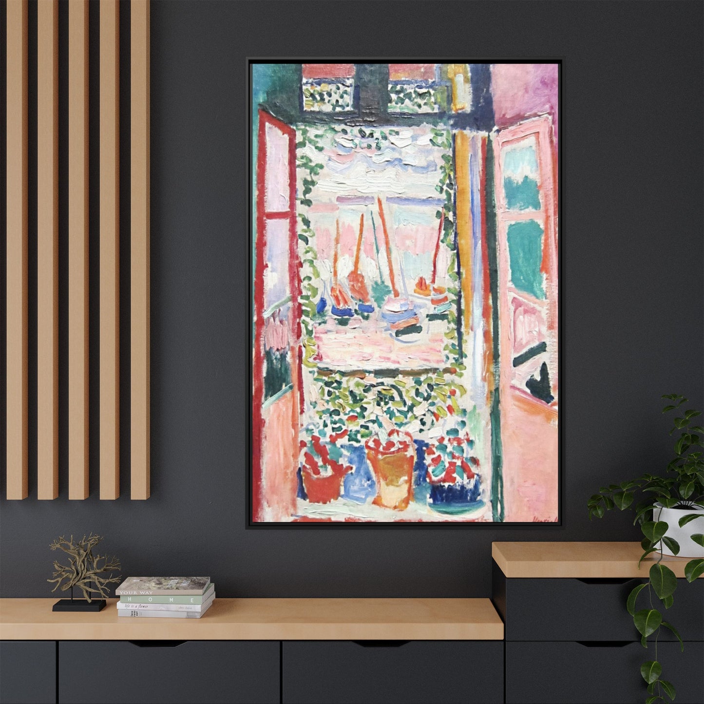 Matisse, Henri - Open Window, Collioure (1905) - Matte Canvas, Framed