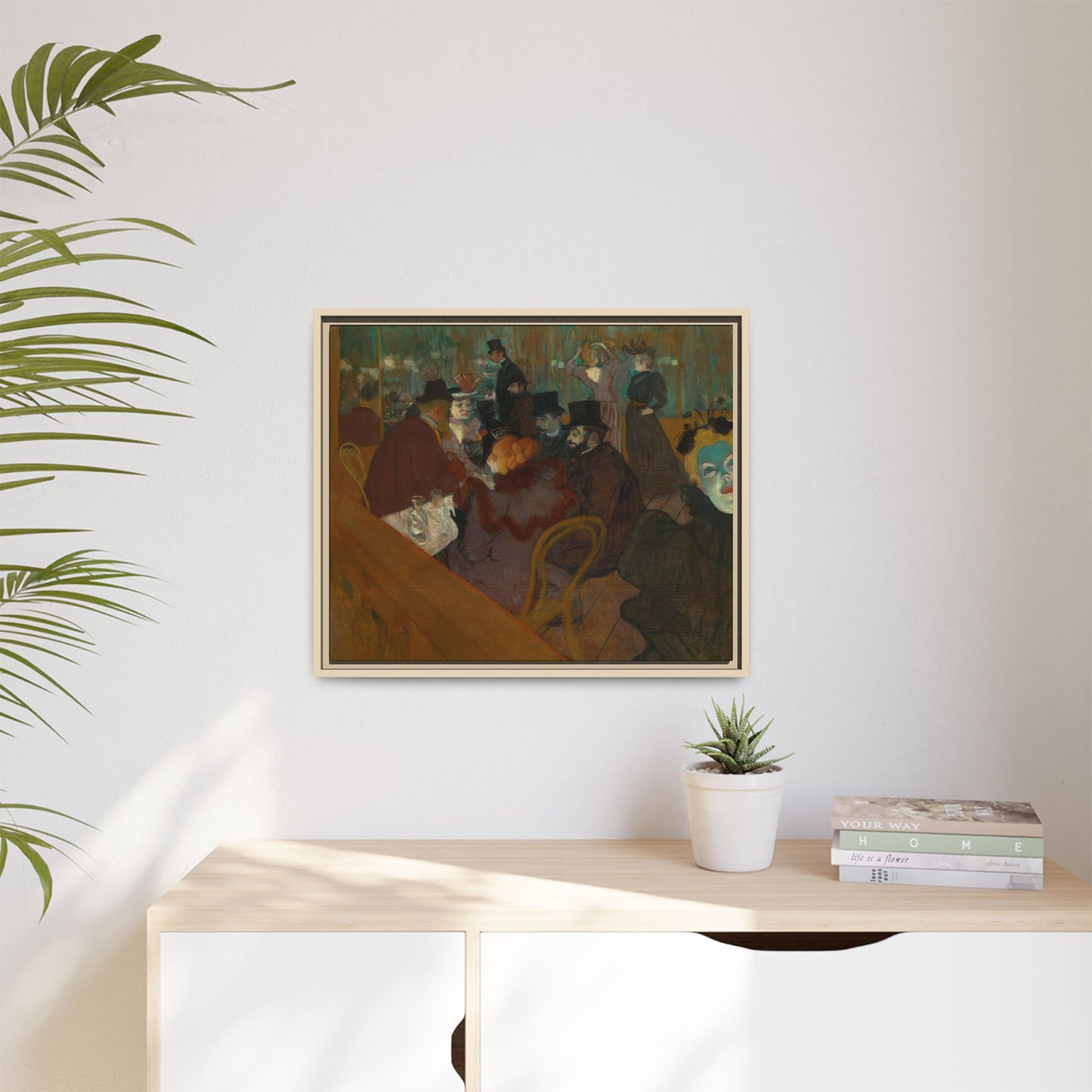 Toulouse-Lautrec, Henri - At the Moulin Rouge (1892) - Matte Canvas, Framed