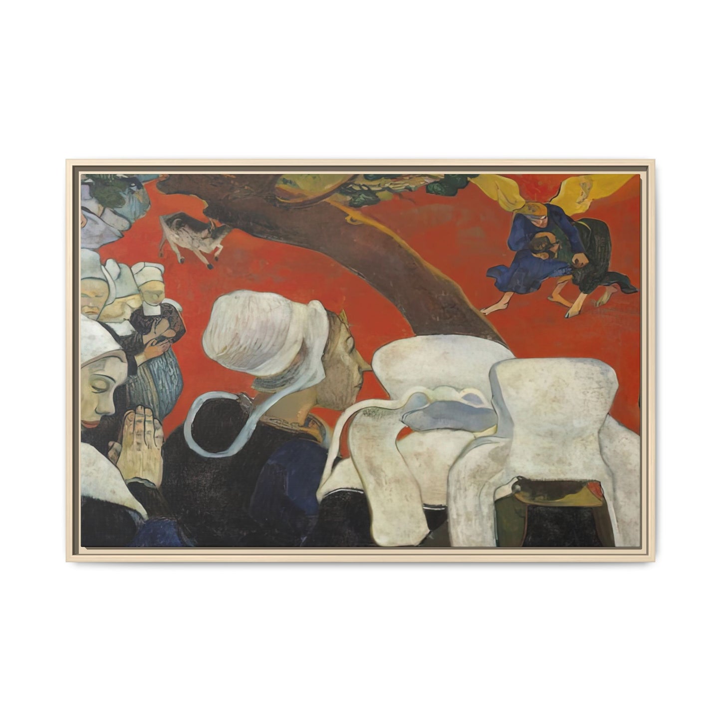 Gauguin, Paul - Vision of the Sermon (Jacob Wrestling with the Angel) (1888) - Matte Canvas, Framed