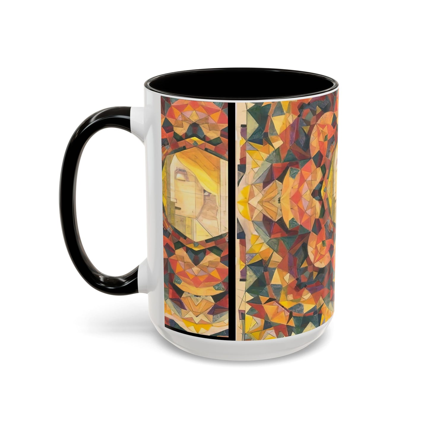 Filiger, Charles - Woman’s Head with Closed Eyes (1893) - Colorful Accent Mugs