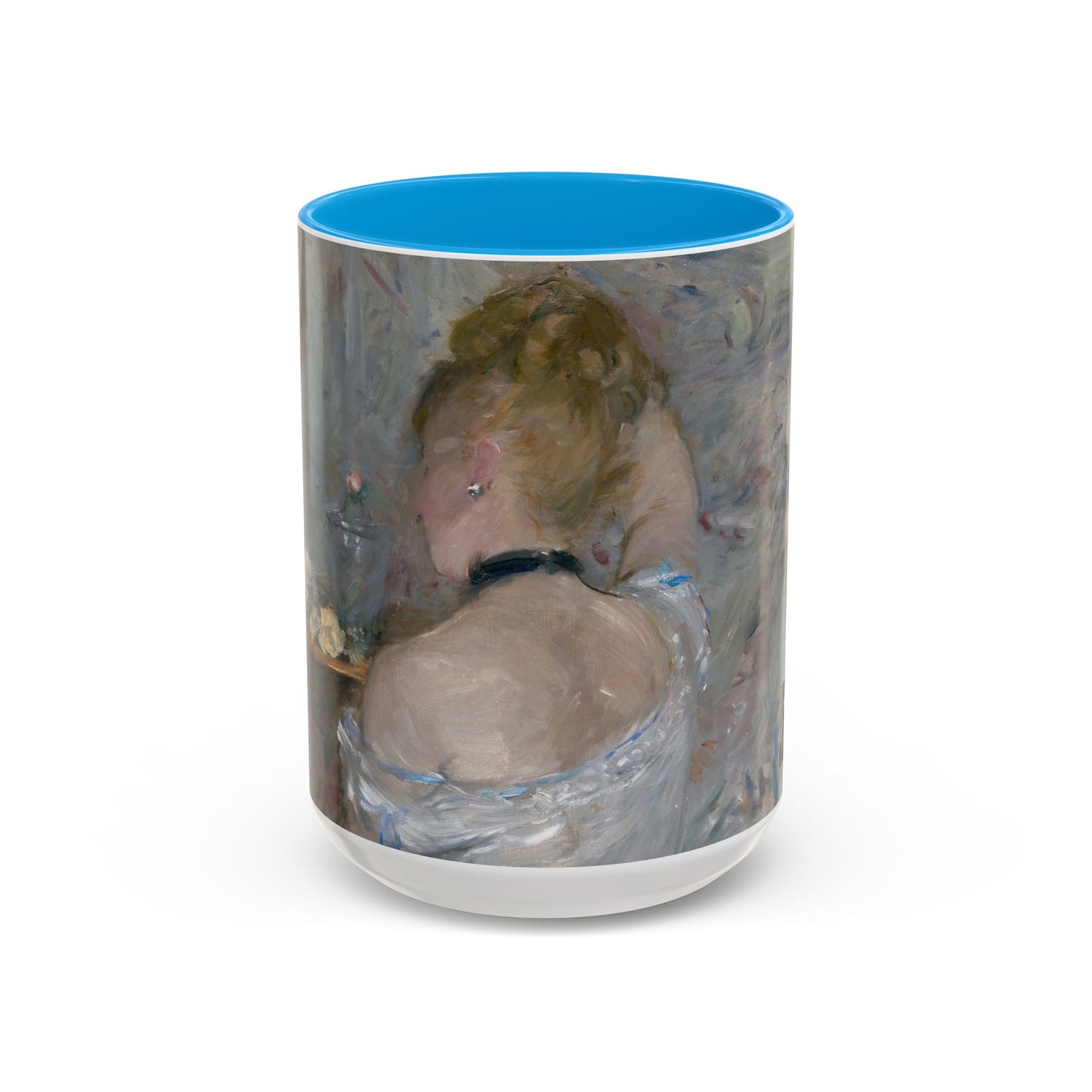 Morisot, Berthe - Woman at Her Toilette (1880) - Colorful Accent Mugs