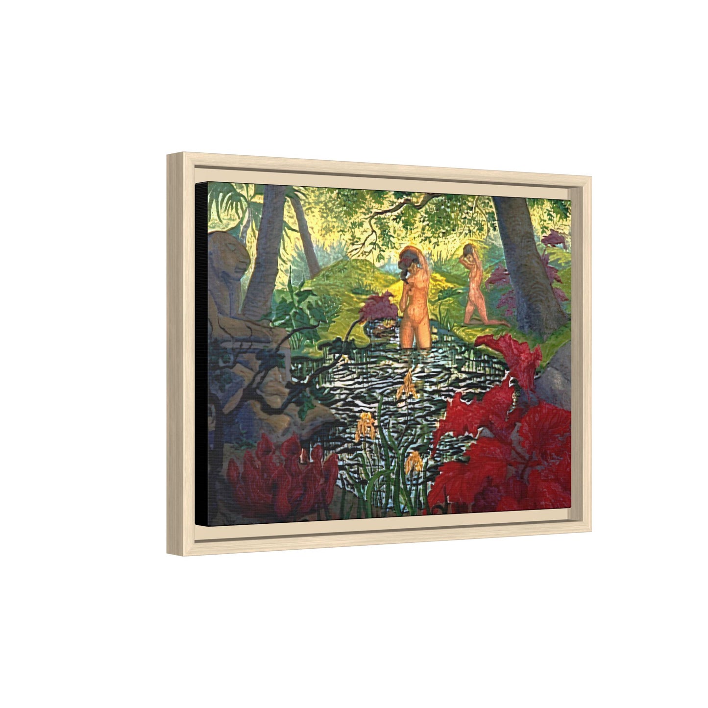 Ranson, Paul - The Lotus Bather (1906) - Matte Canvas, Framed