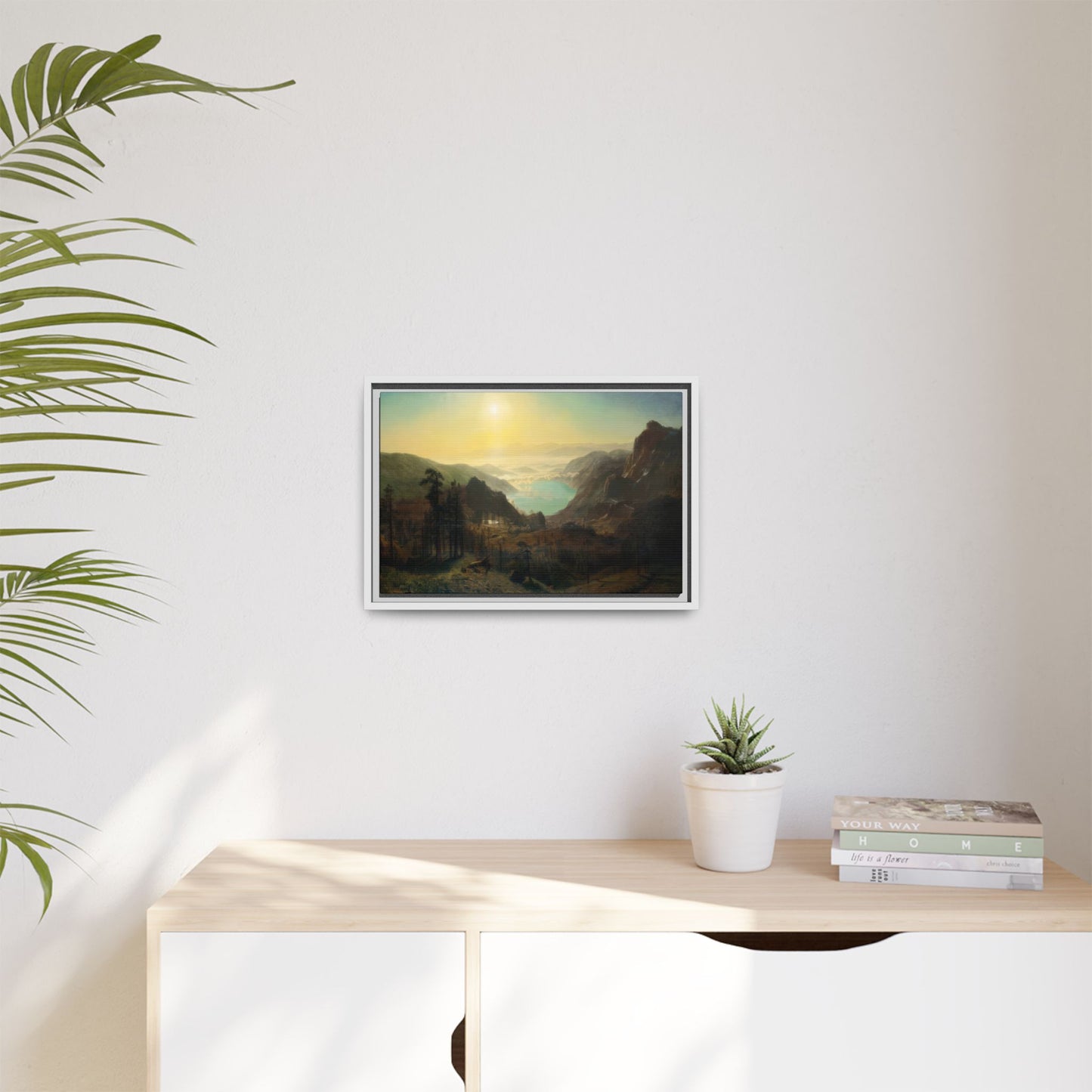 Bierstadt, Albert - Donner Lake from the Summit (1873) - Matte Canvas, Framed