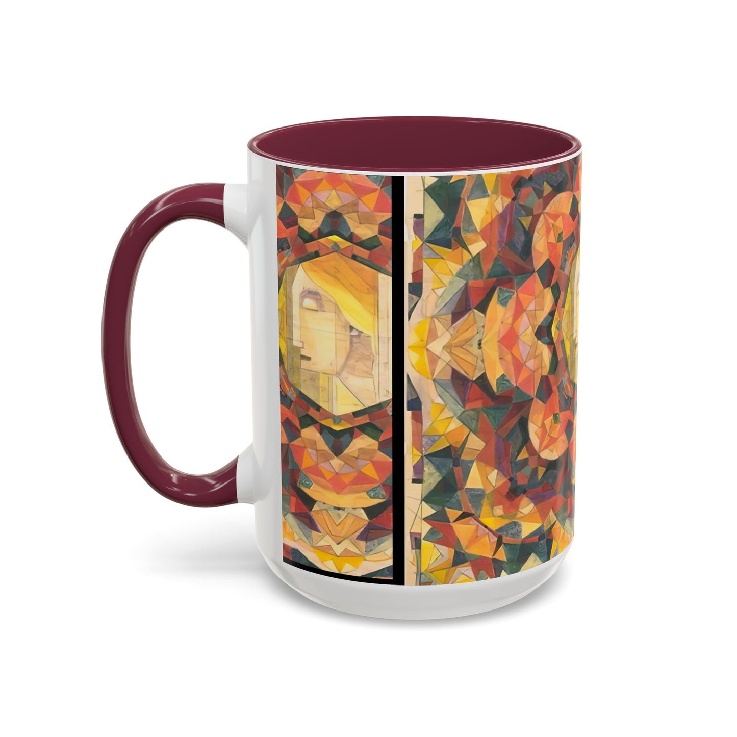 Filiger, Charles - Woman’s Head with Closed Eyes (1893) - Colorful Accent Mugs